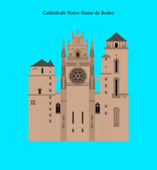 Cath&eacute;drale Notre-Dame de Rodez, France