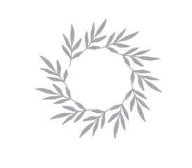 Obraz premium round frame made of white flowers