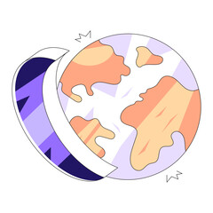 Premium download illustration of earth and moon