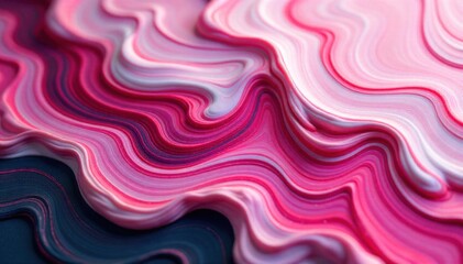 Obraz premium Abstract Swirls of Pink and White Paint An abstract, highly detailed close up of swirling pink and white acrylic paint. The texture is rich and fluid, with soft gradients and luminous highlights. No
