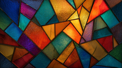 Modern Geometric Stained Glass Pattern