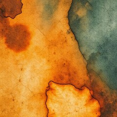 Abstract Watercolor Art with Ocean and Sand Tones