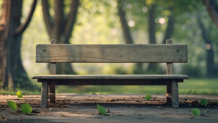 Naklejka premium bench in the park