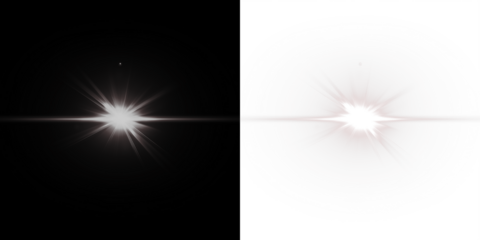 Bright light burst overlay on contrasting black and white backgrounds, creating a dynamic visual effect for creative projects and design applications with copy space