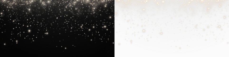 Sparkling glitter overlay featuring a gradient transition from black to white, creating a magical...