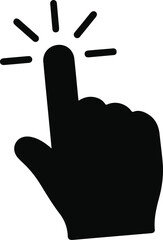 Finger tap icon simple flat vector illustration for app and web design isolated on white background