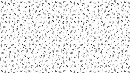 Dynamic music notes pattern perfect for creative designs, adding rhythm and movement to any project with elegant musical elements