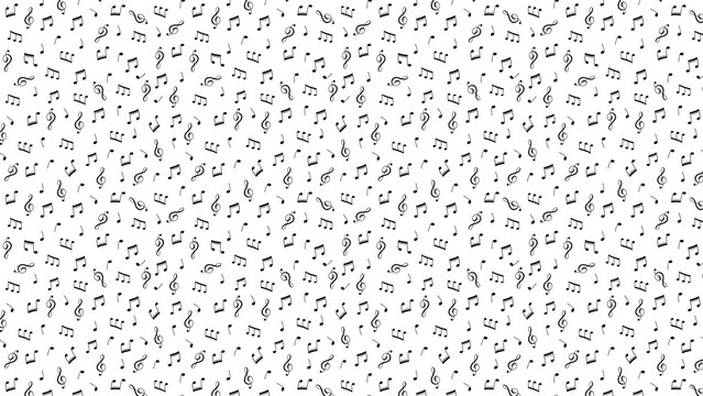 Dynamic music notes pattern perfect for creative designs, adding rhythm and movement to any project with elegant musical elements