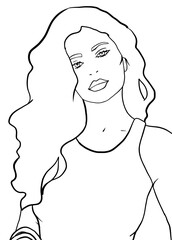 Illustration fashion portrait 