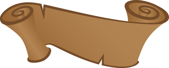 brown gradient Ribbon label tag for copy space text sign vintage retro illustration design