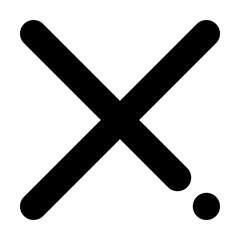 Obraz premium Cross Filled Icon