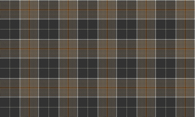 Seamless plaid pattern in black, beige, and brown for designing clothes, skirts, pants, dresses, aprons, and blankets. Simple yet stylish and confident for any occasion.
