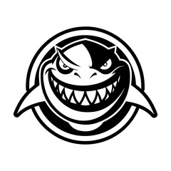Set of Glyph Style Wild Shark Icons 
