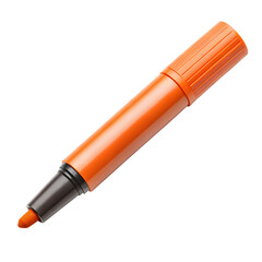 Orange marker isolated on transparent background for drawing and writing notes
