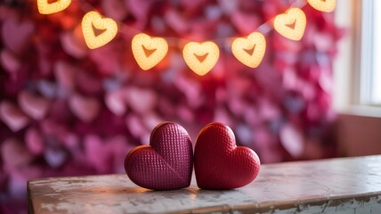 Valentine hearts love romantic decoration light bokeh romance celebration holiday valentine's day gift 