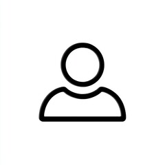 Digital Identity: Simple black silhouette depicts the essence of user representation, conveying the fundamental element of digital identity in a concise and modern design.