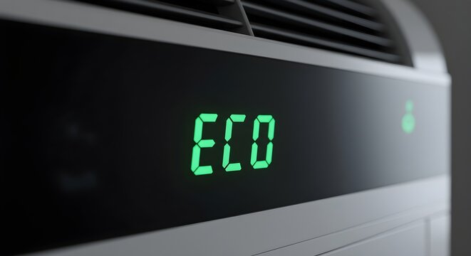 Air conditioner Eco mode display for energy saving and sustainability