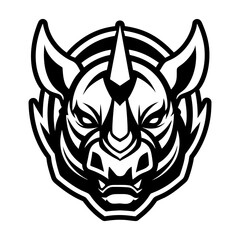 A glyph style icon showing a rhinoceros logo
