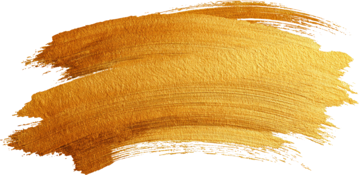 Golden textured paint stroke exudes luxurious artistic flair, perfect for graphic design