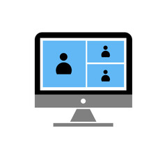 computer monitor zoom meeting concept network