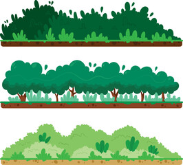 Stylized Green Foliage and Bushes for Game Environments