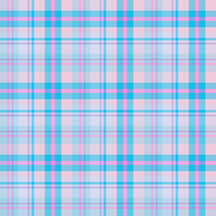 Seamless pattern with glorious blue, pink and violet colors for plaid, fabric, textile, clothes, tablecloth and other things. Vector image.