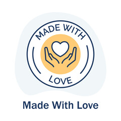 Handmade Love Symbol - Artisan Made - Ethical Creation - Outline Vector - Sustainable Craft