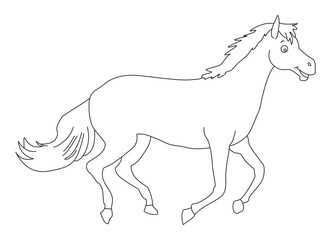 Fun horse to color the outlines