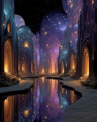 Psychedelic vivid dreamscape