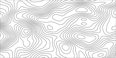 Abstract white contour wave lines topographic background, lines map seamless pattern, modern wallpaper texture and realistic design used for banner and posters, mountain relief geographic pattern.