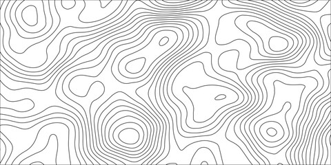 Abstract white contour wave lines topographic background, lines map seamless pattern, modern wallpaper texture and realistic design used for banner and posters, mountain relief geographic pattern.