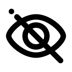 Eye Crossed Outline Icon