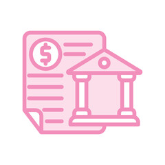 Bank Reconciliation duotone line icon , vector, pixel perfect, illustrator file 
