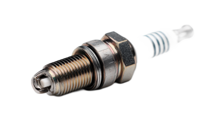 Detailed Close-Up of Spark Plug Component for Automotive Engine Maintenance and Repair Services Showcasing Precision Engineering