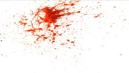 Blood Splash in Freeze Motion . Isolated on White Background