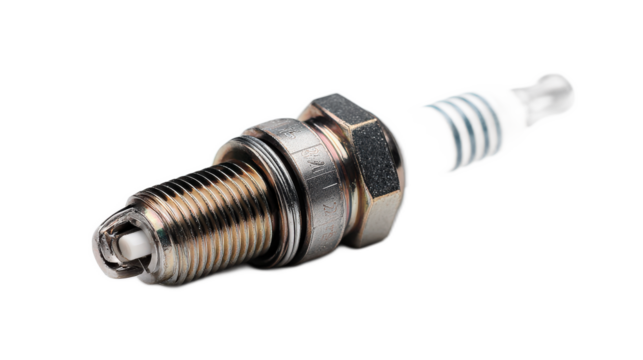 Detailed Close-Up of Spark Plug Component for Automotive Engine Maintenance and Repair Services Showcasing Precision Engineering