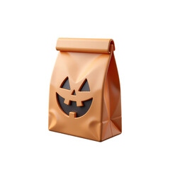 Kraft treat bag with jack-o’-lantern face, Halloween candy favor sack
