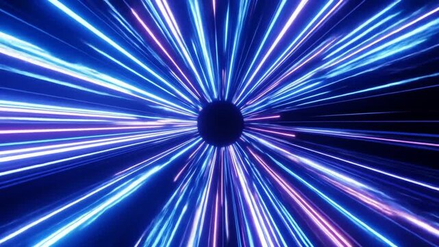 Abstract Neon Speed Tunnel Visual Effect