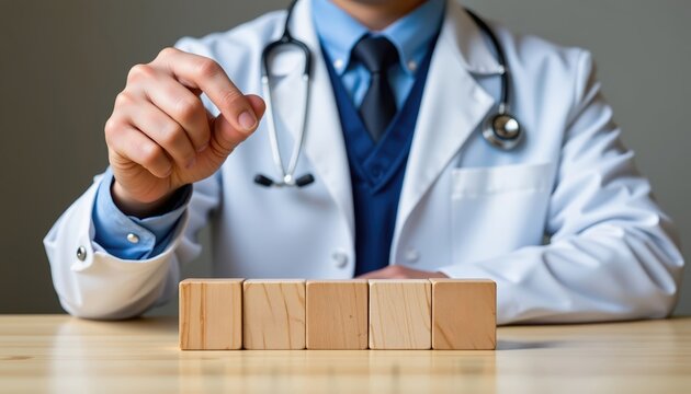 Healthcare professional engaging with patients clinical setting photo indoor close-up patient-centric approach