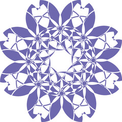  a black and white geometric pattern that resembles a mandala or a mosaic. It is a type of decorative design often used in art and various crafts. 