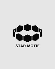 Obraz premium Modern star motif logo design conveys innovation and creativity perfect for branding, technology, or design company, a symbol of connection and progress with a sleek and professional aesthetic