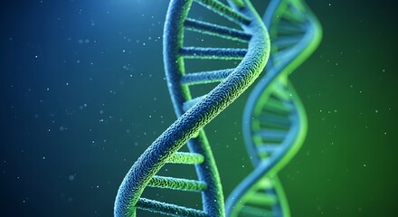 DNA Double Helix Structure Abstract Visualization of Genetic Code and Biological Science Research Molecular Biology Concept