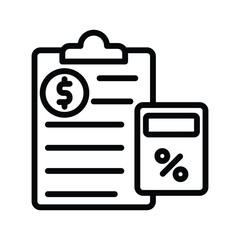 Budget Planning line icon , vector, pixel perfect, illustrator file 

