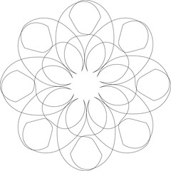  a black and white geometric pattern that resembles a mandala or a mosaic. It is a type of decorative design often used in art and various crafts. 