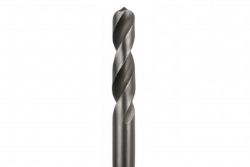 Metal drill bit for construction and woodworking, a precision tool for drilling tasks with a transparent background