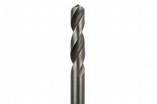 Metal drill bit for construction and woodworking, a precision tool for drilling tasks with a transparent background