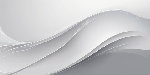 Abstract white wave design template with light blue curve line technology background