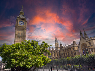 big ben london at sunset