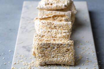 Turkish Citir Helva Susame crocan dessert susamli krokan