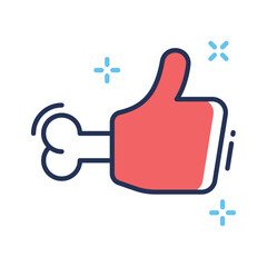 Grab this amazing flat outline icon of spooky hand in modern style